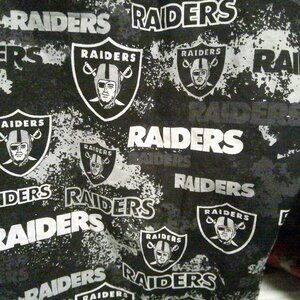 Unisex Large Raiders Elastic Waist Pants-Handmade-Unique!